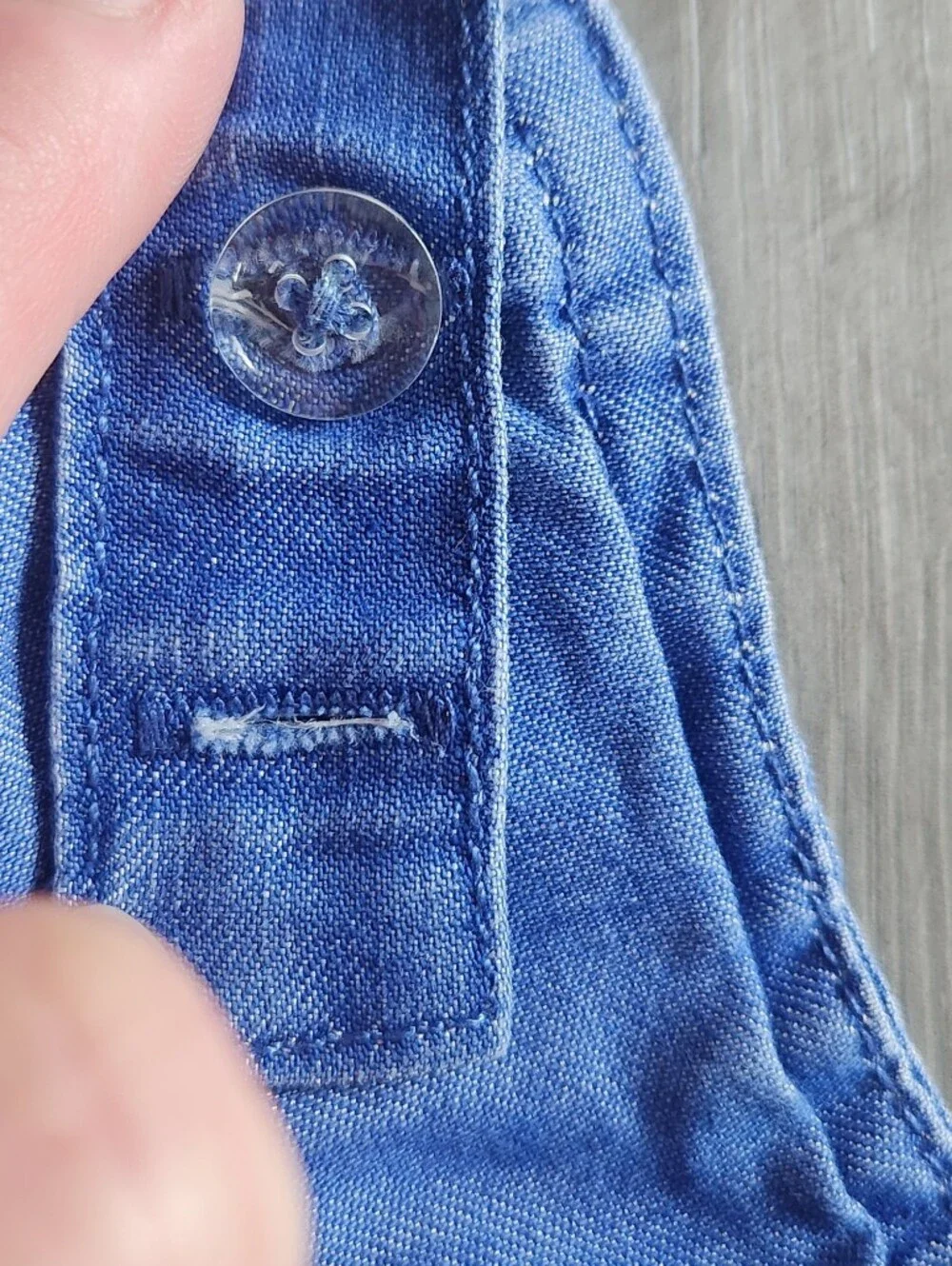 Vintage Tommy Hilfiger Girl’s Chambray Denim Overalls Patchwork Medium 8/10